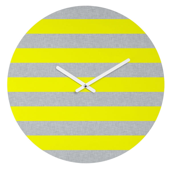 YELLOW LINES WALL CLOCK - Puck's