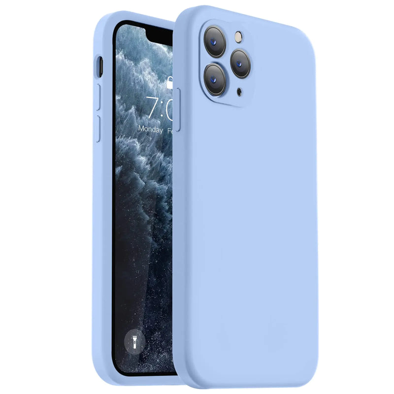 Vooii Compatible with iPhone 11 Case, Upgraded Liquid Silicone with [Flat Edges] [Camera Protection] [Soft Anti-Scratch Microfiber Lining] Phone Case for iPhone 11 6.1 inch - Black - Puck's